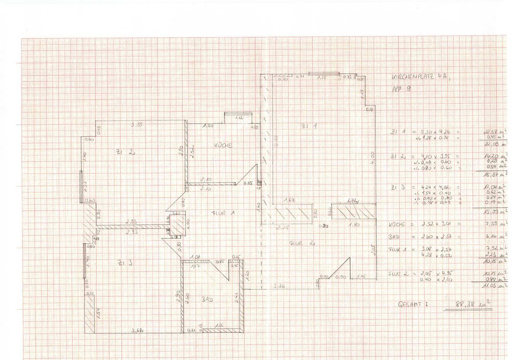 3 Zimmer Wohnung ab 01.09.2026(Ref : Kirchenpl. 4a, Whg. 9)